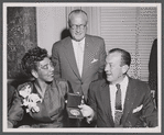 Althea Gibson receiving medal of honor from Robert F. Wagner