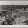 Erosion gully on Coalins Forest and Game Reservation between Tennessee and Cumberland Rivers in Kentucky.