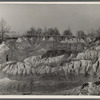 Erosion gully on Coalins Forest and Game Reservation between Tennessee and Cumberland Rivers in Kentucky.