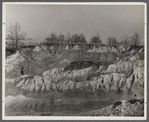 Erosion gully on Coalins Forest and Game Reservation between Tennessee and Cumberland Rivers in Kentucky.