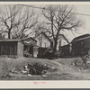 Closeup of rear of houses in 900 block on West Clyburn Street. Milwaukee, Wisconsin.