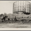 Unemployed men salvaging coke from industrial cinder pile at Milwaukee Railroad shops. Wisconsin.