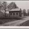 Schoolhouse on passover area to be abandoned soon. Lake of the Ozarks recreational project, Missouri.