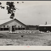 Rehabilitation client and laying house built with rehabilitation funds. Dent County, Missouri.