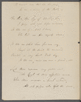 "Through many a weary day gone by." Holograph poem. Incomplete. Consists of 7 stanzas, the penultimate having been cut off p. 3.