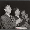 Washington, D.C. International student assembly. Paul Lwi-Uen, a student at the University of Michigan; Gioh Fang, DJU, Chungking, China; Raymond Chin, at the Chinese embassy