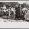 Firemen's muster. Boothbay center, Maine. Waiting for pressure to build up.