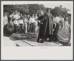 Firemen's muster. Boothbay center, Maine. Waiting for pressure to build up.
