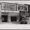 Garage and signs on street, Portsmouth, New Hampshire.
