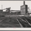 Hanna furnaces of the Great Lakes Steel Corporation. Detroit, Michigan. General view of coke oven and quenching tower.