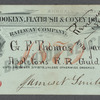 Annual ticket for riding the Brooklyn, Flatbush & Coney Island Railroad Company: G.F. Thomas