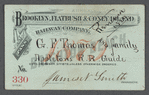 Annual ticket for riding the Brooklyn, Flatbush & Coney Island Railroad Company: G.F. Thomas