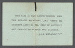 Annual ticket for riding the Brooklyn, Flatbush & Coney Island Railroad Company: G.F. Thomas