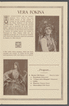 Metropolitan Opera House program featuring Michel Fokine and Vera Fokina