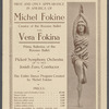 Metropolitan Opera House program featuring Michel Fokine and Vera Fokina
