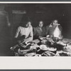 Hall family eating dinner 