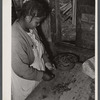 Women separating greens
