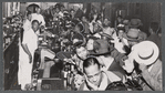 Patrons at dining establishment after Joe Lewis victory