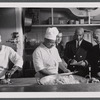 Chefs preparing chicken