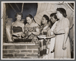 Women at Fourth of July barbecue in Harlem