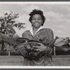 Doris Lowery holding turkey
