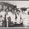 Hotel Theresa kitchen staff in group photo