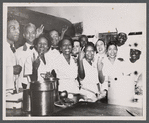 Hotel Theresa kitchen staff in group photo