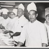 Foodservice workers in restaurant kitchen