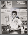 Mrs. Bessie Orlando Woolsworth in waitress uniform