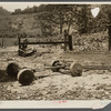 Homemade wagon with wheels of black gum on the Will Turgin farm in northwest Georgia, near Clarksville [i.e. Clarkesville?].