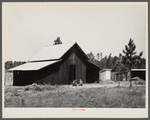 "Bryan" barn on rural resettlement farm unit in Irwinville Farms, Georgia. This barn, designed and built under supervision of W.P. Bryan, project manager, cost one hundred forty-five dollars.