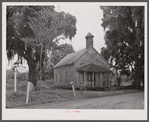 Church at crossroads on sealevel highway, south of Charleston, South Carolina.