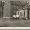 Amoskeag house on State Street. Manchester, New Hampshire.