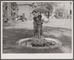Lawn statue off Elm Street. Manchester, New Hampshire.