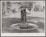 Lawn statue off Elm Street. Manchester, New Hampshire.
