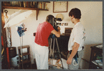 Film crew shooting interior of James Baldwin's house