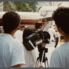 Film crew shooting exterior scenes