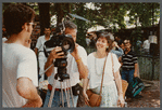 Film crew shooting exterior scenes