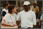 Film crew in conversation