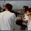 Film crew shooting exterior scenes
