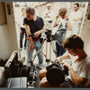 Film crew with equipment