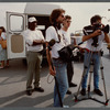 Film crew shooting exterior scenes