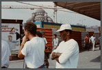 Film crew shooting exterior scenes