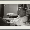 Older man seated in profile