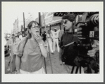 Crew filming on the street in Harlem