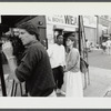 Crew filming on the street in Harlem