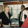 Film crew talking with William Styron