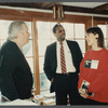 Film crew talking with William Styron