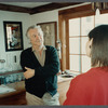 Film crew talking with William Styron