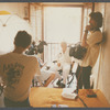 Crew talking during making of documentary